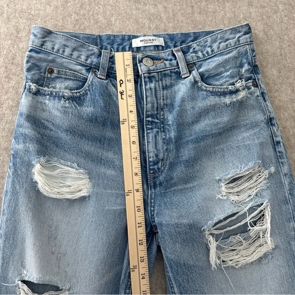 Moussy Vintage Distressed Slim Jeans Womens 27 - Picture 4 of 16